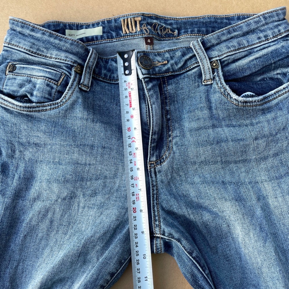 Kut from the Kloth Katy Boyfriend Jeans Womens 4 Blue Casual KP799MI2R Denim - Picture 8 of 13